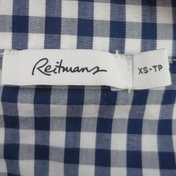 Reitmans Gingham Off The Shoulder Button Top XS - Picture 5 of 6